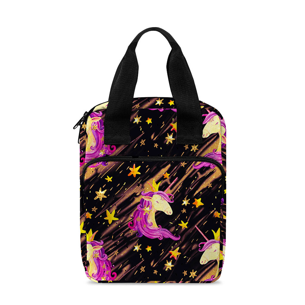 Star Fairy Unicorn Pattern Print Bible Tote Bag