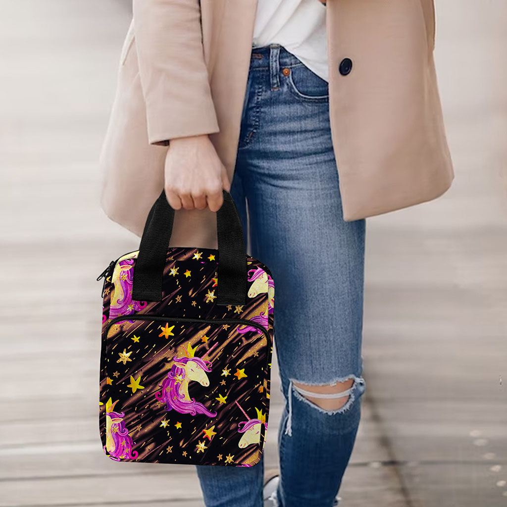 Star Fairy Unicorn Pattern Print Bible Tote Bag