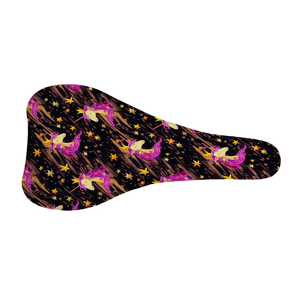 Star Fairy Unicorn Pattern Print Bicycle Seat Cover
