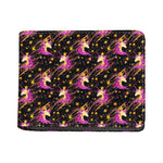 Star Fairy Unicorn Pattern Print Bifold Wallet