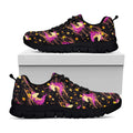 Star Fairy Unicorn Pattern Print Black Running Shoes