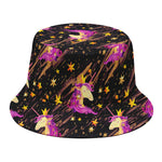 Star Fairy Unicorn Pattern Print Bucket Hat