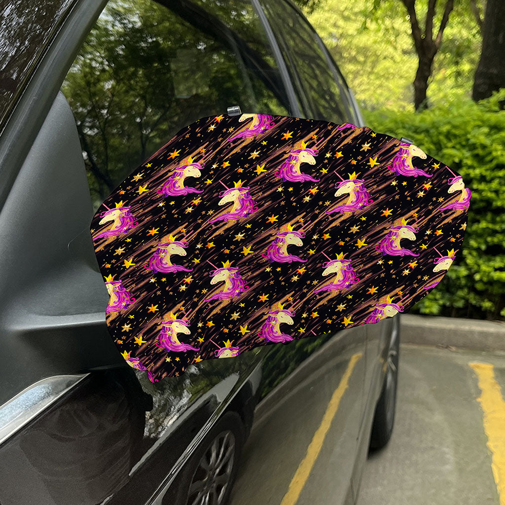 Star Fairy Unicorn Pattern Print Car Side Mirror Covers