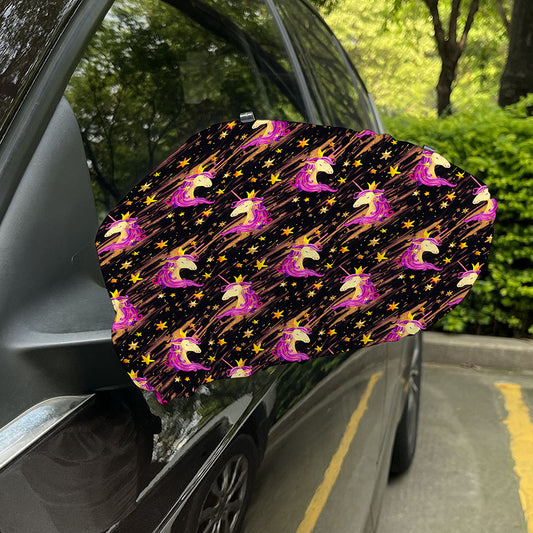Star Fairy Unicorn Pattern Print Car Side Mirror Covers