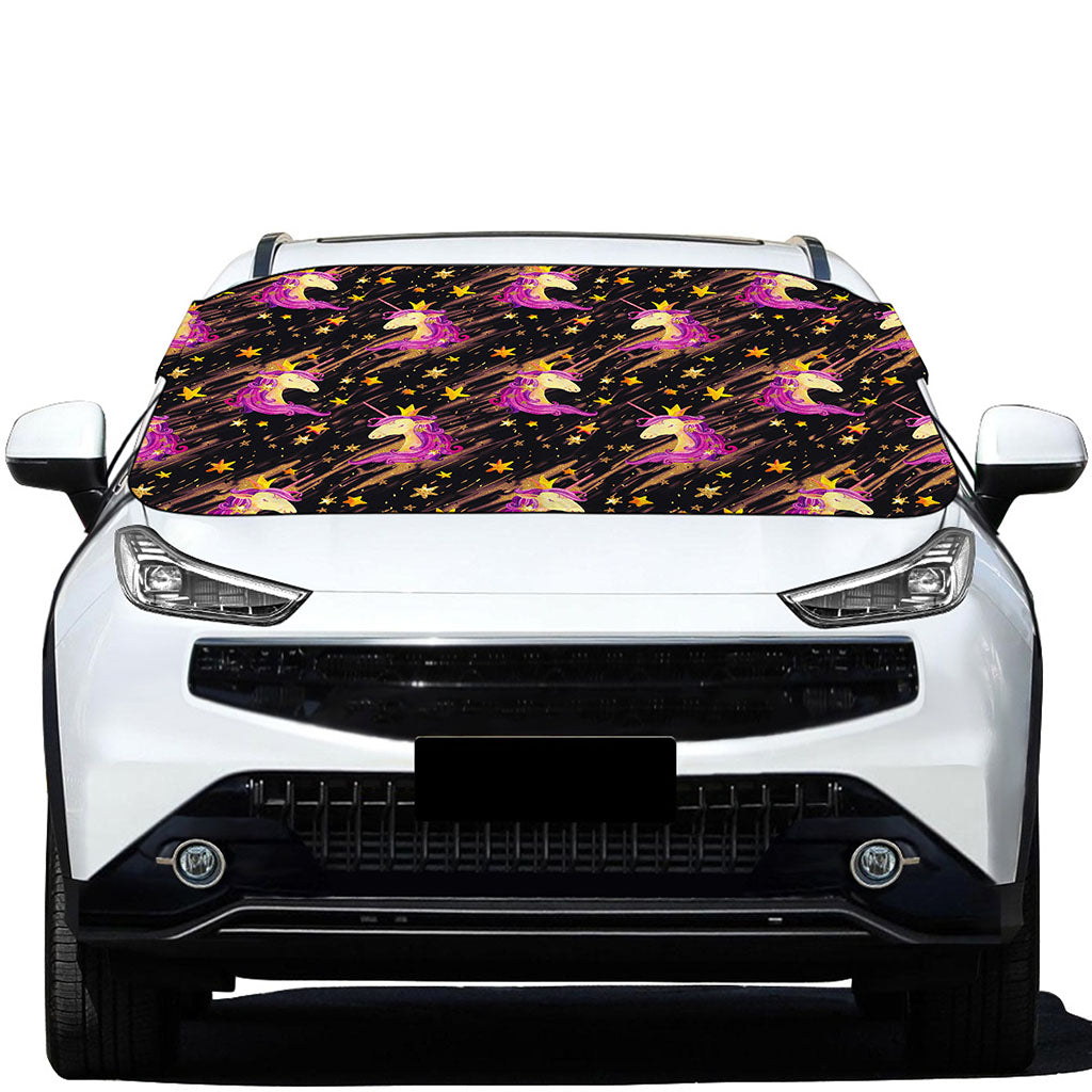 Star Fairy Unicorn Pattern Print Car Windshield Snow Cover