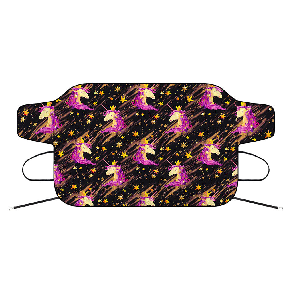 Star Fairy Unicorn Pattern Print Car Windshield Snow Cover