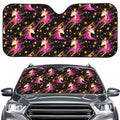 Star Fairy Unicorn Pattern Print Car Windshield Sun Shade