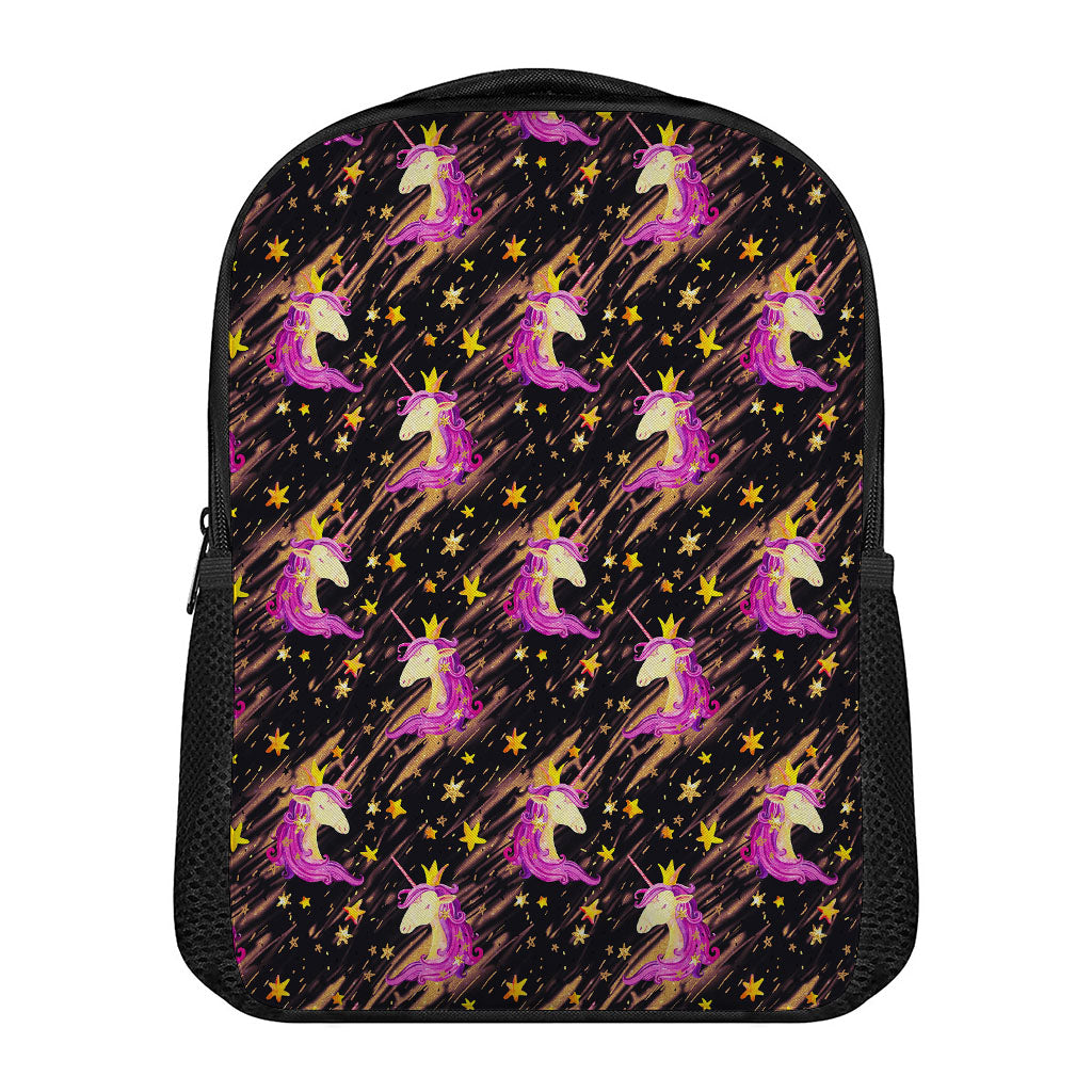 Star Fairy Unicorn Pattern Print Casual Backpack