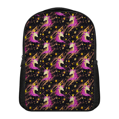 Star Fairy Unicorn Pattern Print Casual Backpack