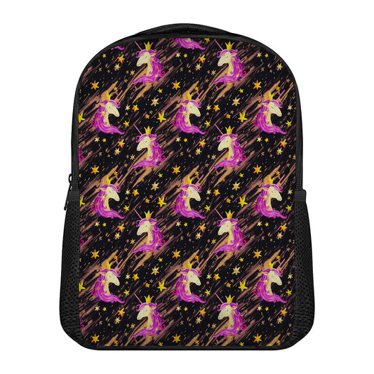 Star Fairy Unicorn Pattern Print Casual Backpack