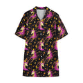 Star Fairy Unicorn Pattern Print Cotton Hawaiian Shirt