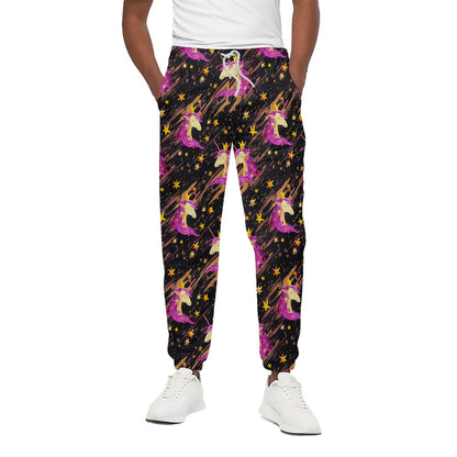 Star Fairy Unicorn Pattern Print Cotton Pants