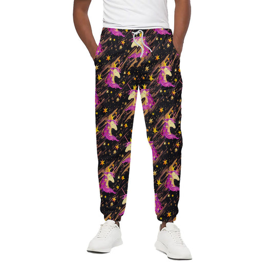 Star Fairy Unicorn Pattern Print Cotton Pants