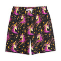 Star Fairy Unicorn Pattern Print Cotton Shorts