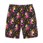 Star Fairy Unicorn Pattern Print Cotton Shorts