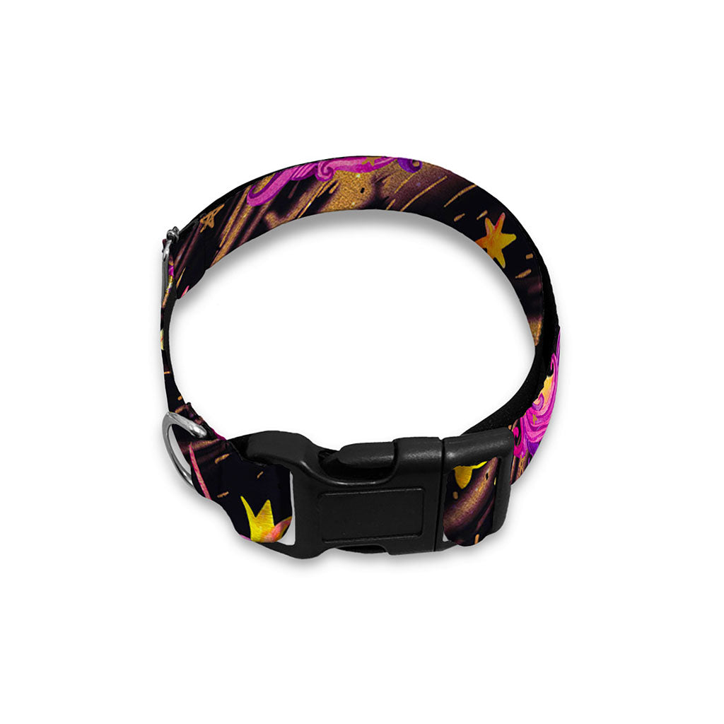 Star Fairy Unicorn Pattern Print Dog Collar