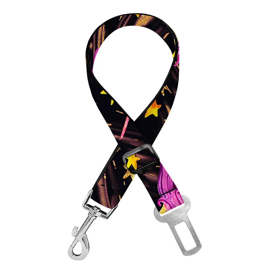 Star Fairy Unicorn Pattern Print Dog Seat Belt