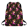 Star Fairy Unicorn Pattern Print Drawstring Backpack
