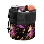 Star Fairy Unicorn Pattern Print Drawstring Makeup Bag