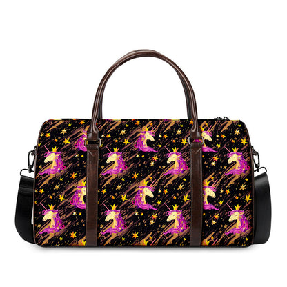 Star Fairy Unicorn Pattern Print Duffle Bag
