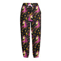 Star Fairy Unicorn Pattern Print Fleece Lined Knit Pants