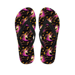 Star Fairy Unicorn Pattern Print Flip Flops