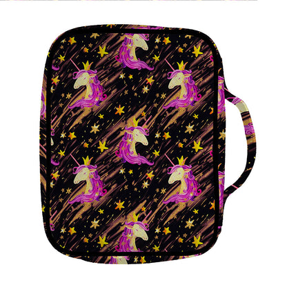 Star Fairy Unicorn Pattern Print Front Pocket Bible Bag