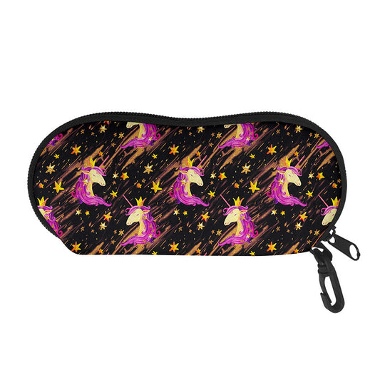 Star Fairy Unicorn Pattern Print Glasses Case