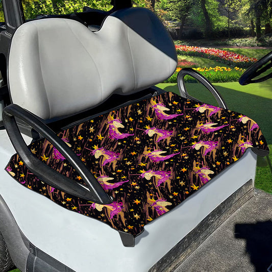 Star Fairy Unicorn Pattern Print Golf Cart Seat Cover