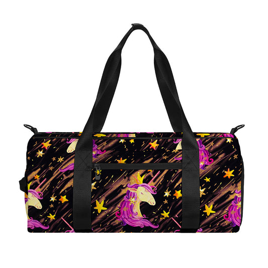 Star Fairy Unicorn Pattern Print Gym Bag