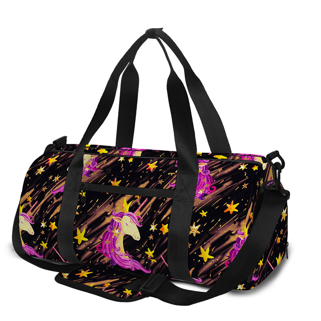 Star Fairy Unicorn Pattern Print Gym Bag
