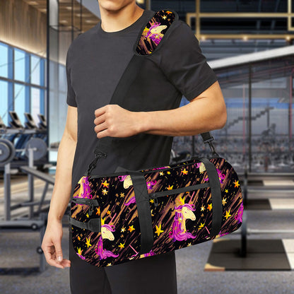 Star Fairy Unicorn Pattern Print Gym Bag