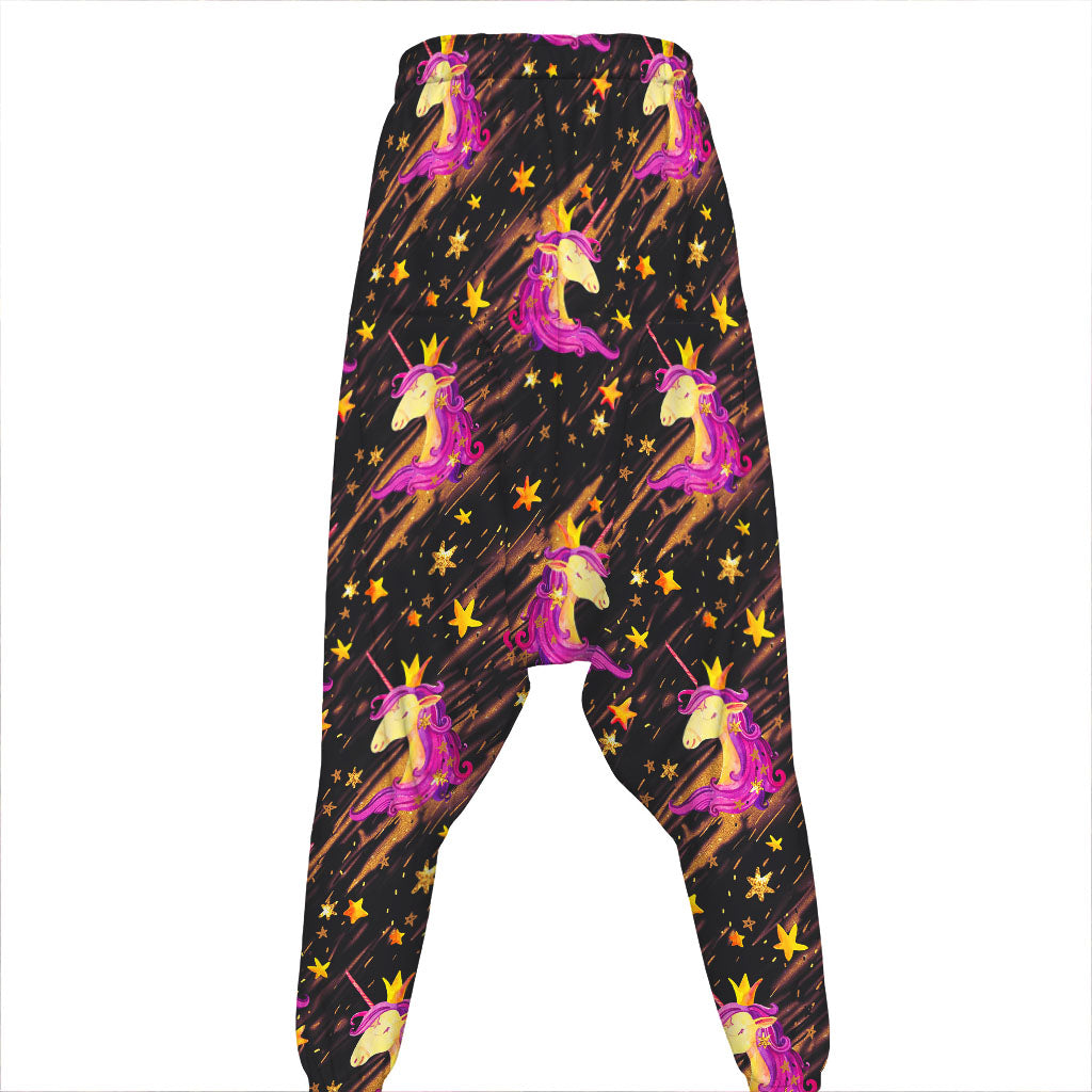 Star Fairy Unicorn Pattern Print Hammer Pants