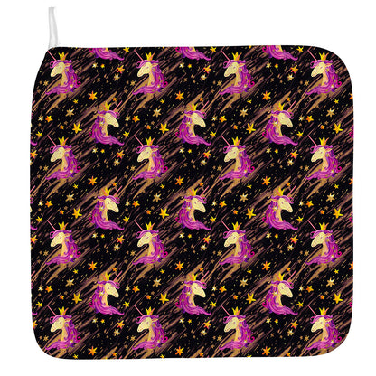 Star Fairy Unicorn Pattern Print Hand Towel