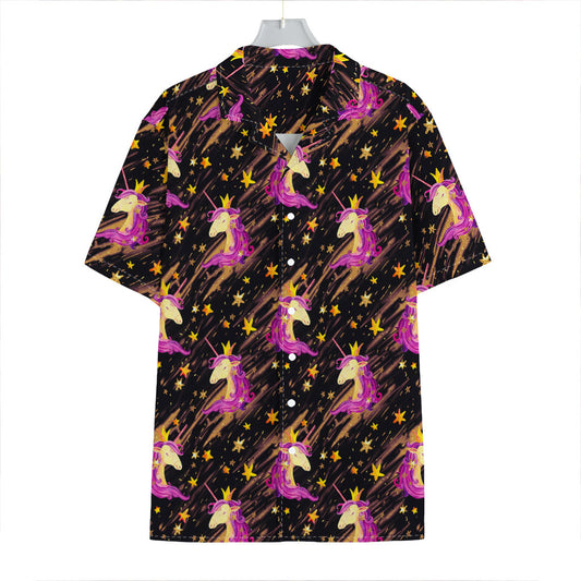 Star Fairy Unicorn Pattern Print Hawaiian Shirt
