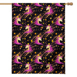 Star Fairy Unicorn Pattern Print House Flag