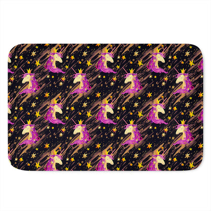 Star Fairy Unicorn Pattern Print Indoor Door Mat