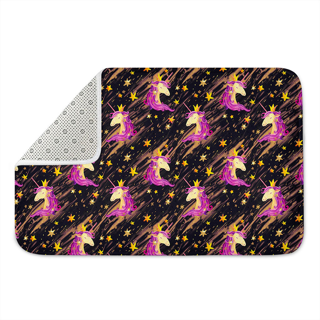 Star Fairy Unicorn Pattern Print Indoor Door Mat