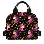 Star Fairy Unicorn Pattern Print Insulated Lunch Bag