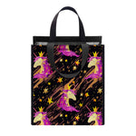 Star Fairy Unicorn Pattern Print Insulated Lunch Tote