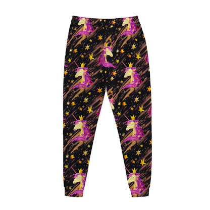 Star Fairy Unicorn Pattern Print Jogger Pants