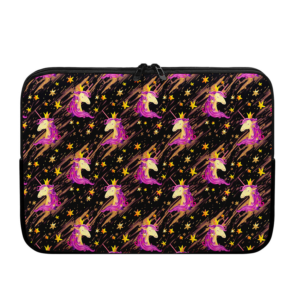 Star Fairy Unicorn Pattern Print Laptop Sleeve