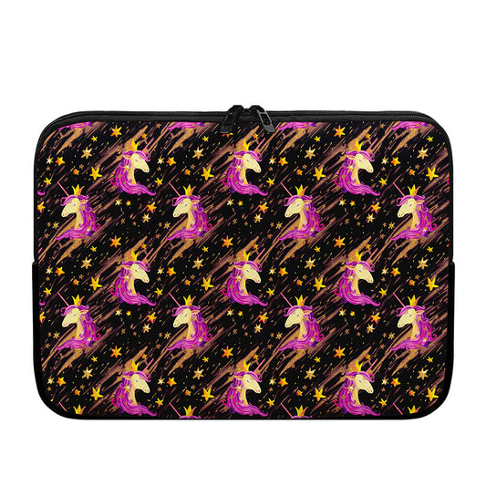 Star Fairy Unicorn Pattern Print Laptop Sleeve