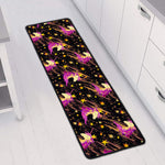 Star Fairy Unicorn Pattern Print Long Kitchen Mat