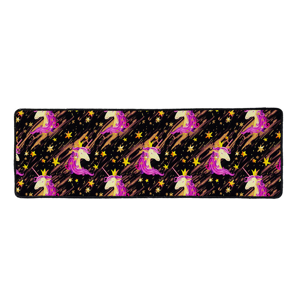 Star Fairy Unicorn Pattern Print Long Kitchen Mat