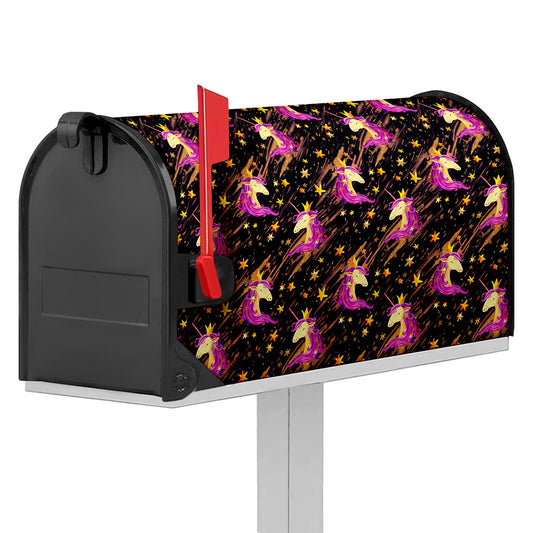 Star Fairy Unicorn Pattern Print Mailbox Cover