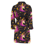 Star Fairy Unicorn Pattern Print Men's Bathrobe