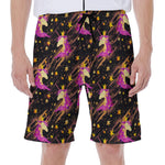 Star Fairy Unicorn Pattern Print Men's Beach Shorts