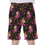 Star Fairy Unicorn Pattern Print Men's Beach Shorts