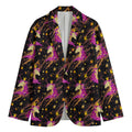 Star Fairy Unicorn Pattern Print Men's Blazer